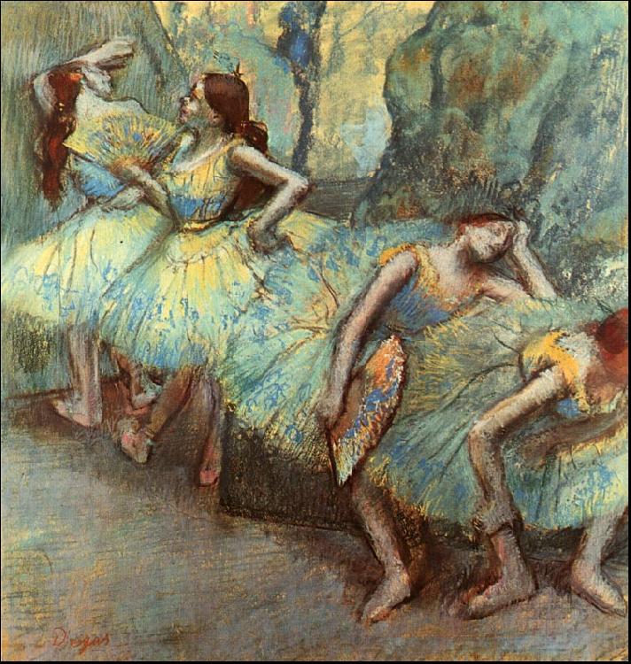 Edgar Degas Ballet Dancers in the Wings oil painting image
